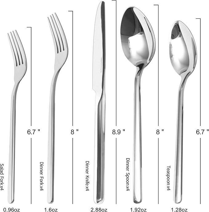 Silverware set, 5-piece cutlery set